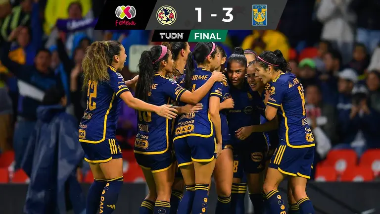 Tigres Femenil vence al América Femenil en el Azteca en duelo de