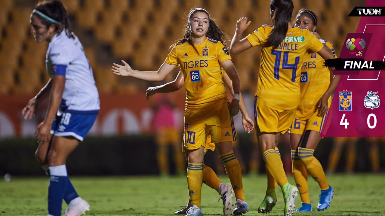 Tigres golea 4-0 a Puebla y recupera la sonrisa en la Liga MX Femenil ...