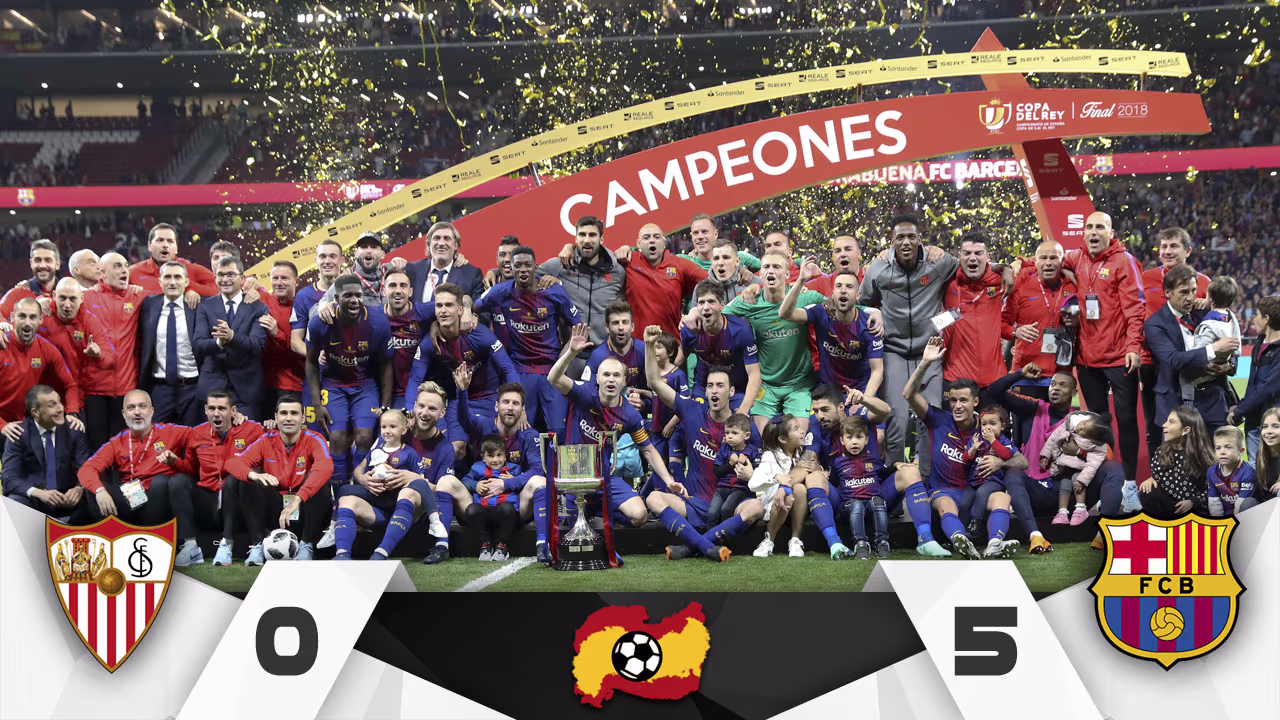 Barcelona aplastó al Sevilla y se coronó en la Copa del Rey | TUDN ...