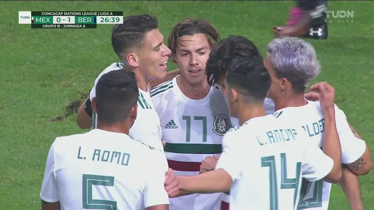 México 1-1 Bermudas: Gol de Francisco Córdova tras recortar de derecha ...