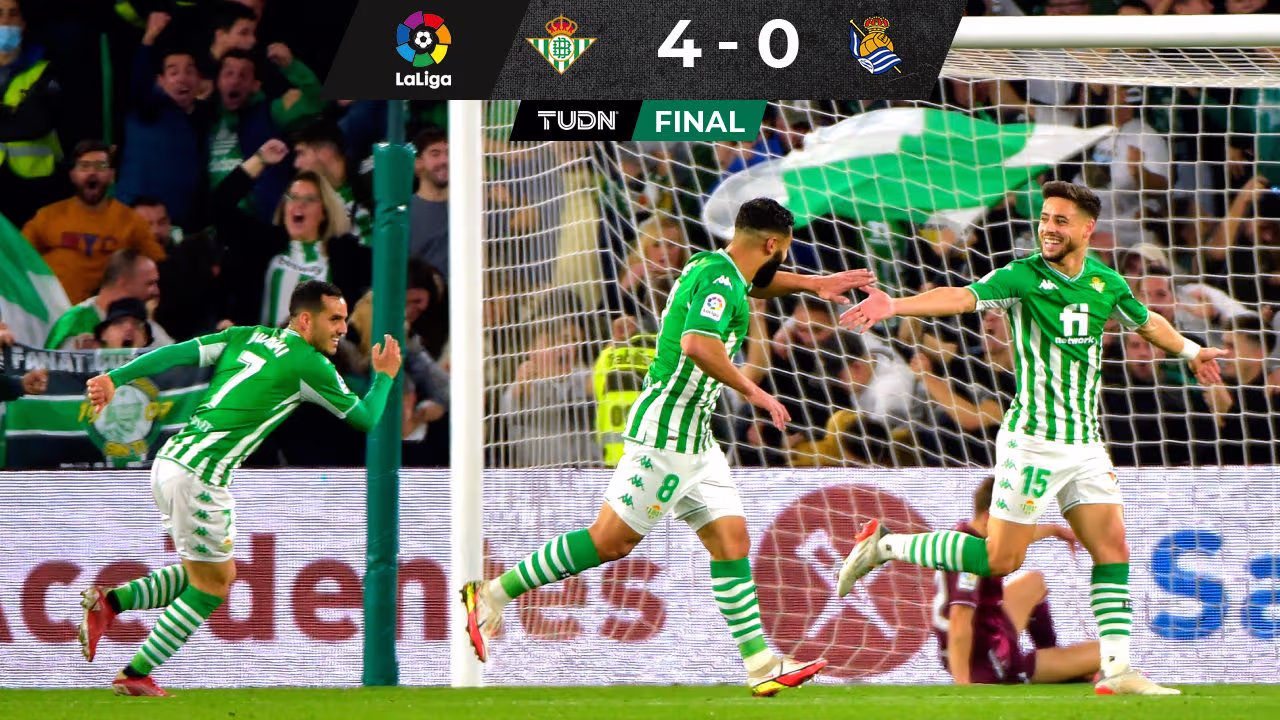 Betis 4-0 Real Sociedad en LaLiga: resumen en video y goles | TUDN La ...