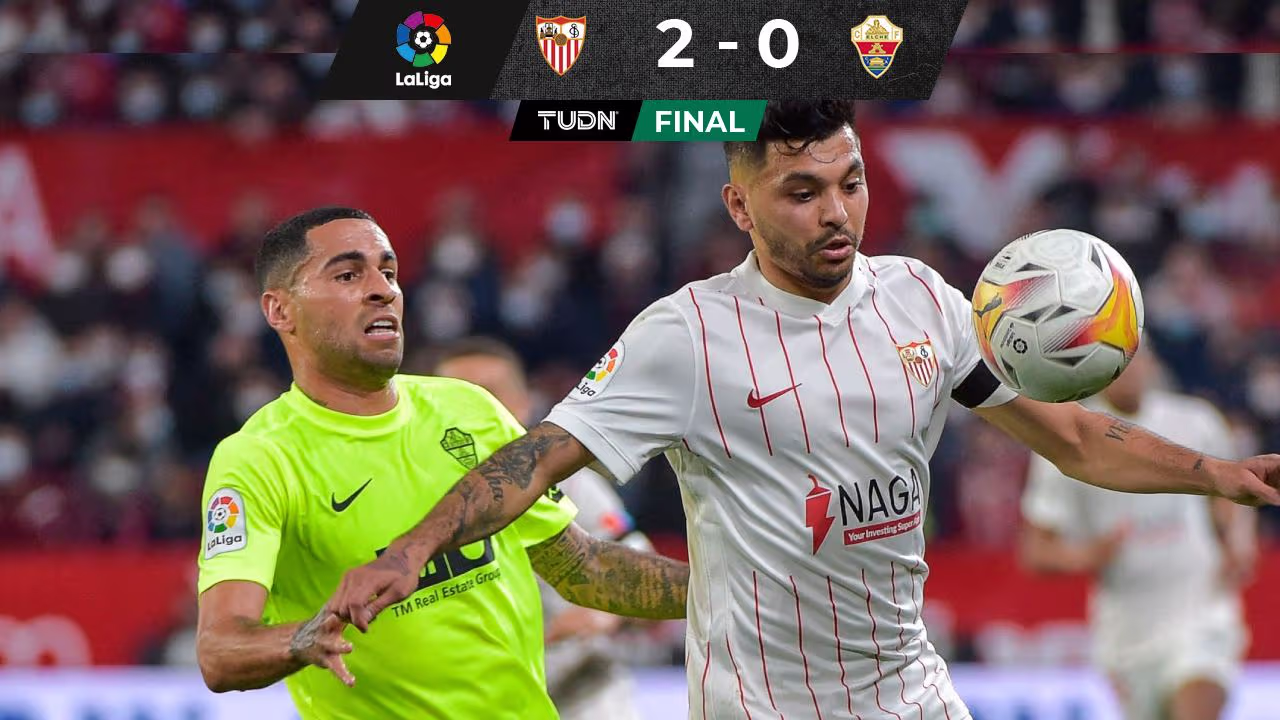 Sevilla 2-0 Elche en LaLiga: marcador, resumen y goles | TUDN La Liga ...