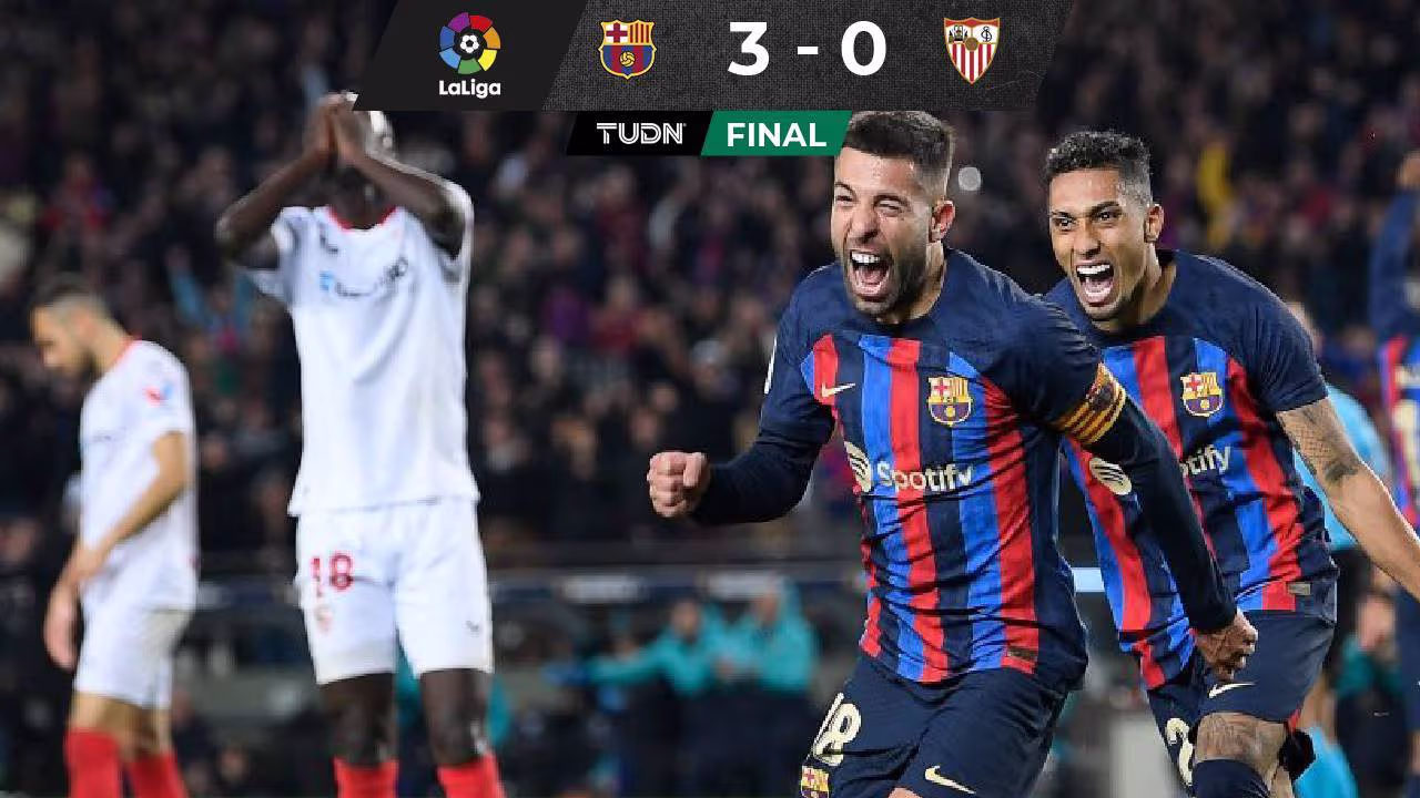 Barcelona goleó al Sevilla y le saca 8 puntos al Real Madrid | TUDN La ...