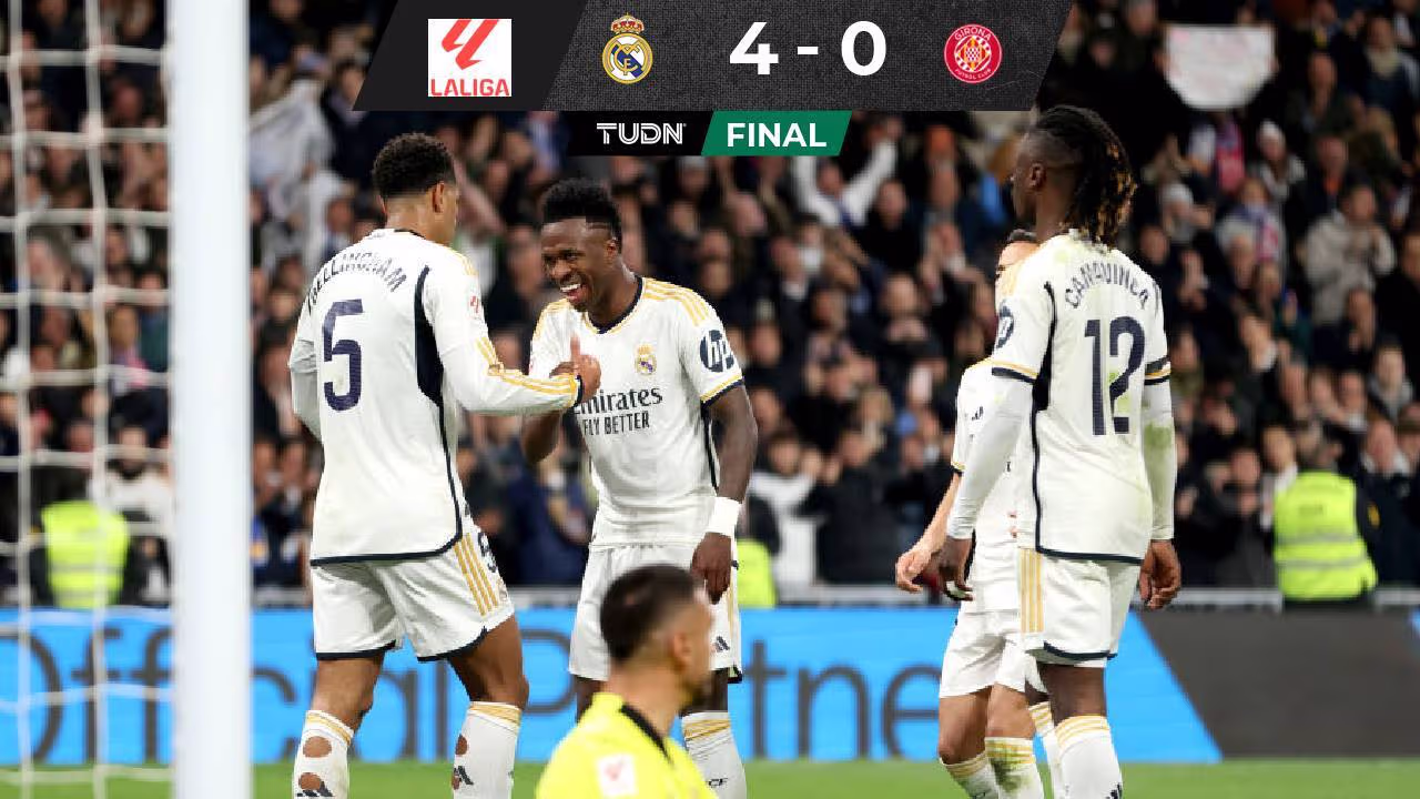 ¡Fue un baile! Real Madrid golea al Girona y afianza liderato en LaLiga ...