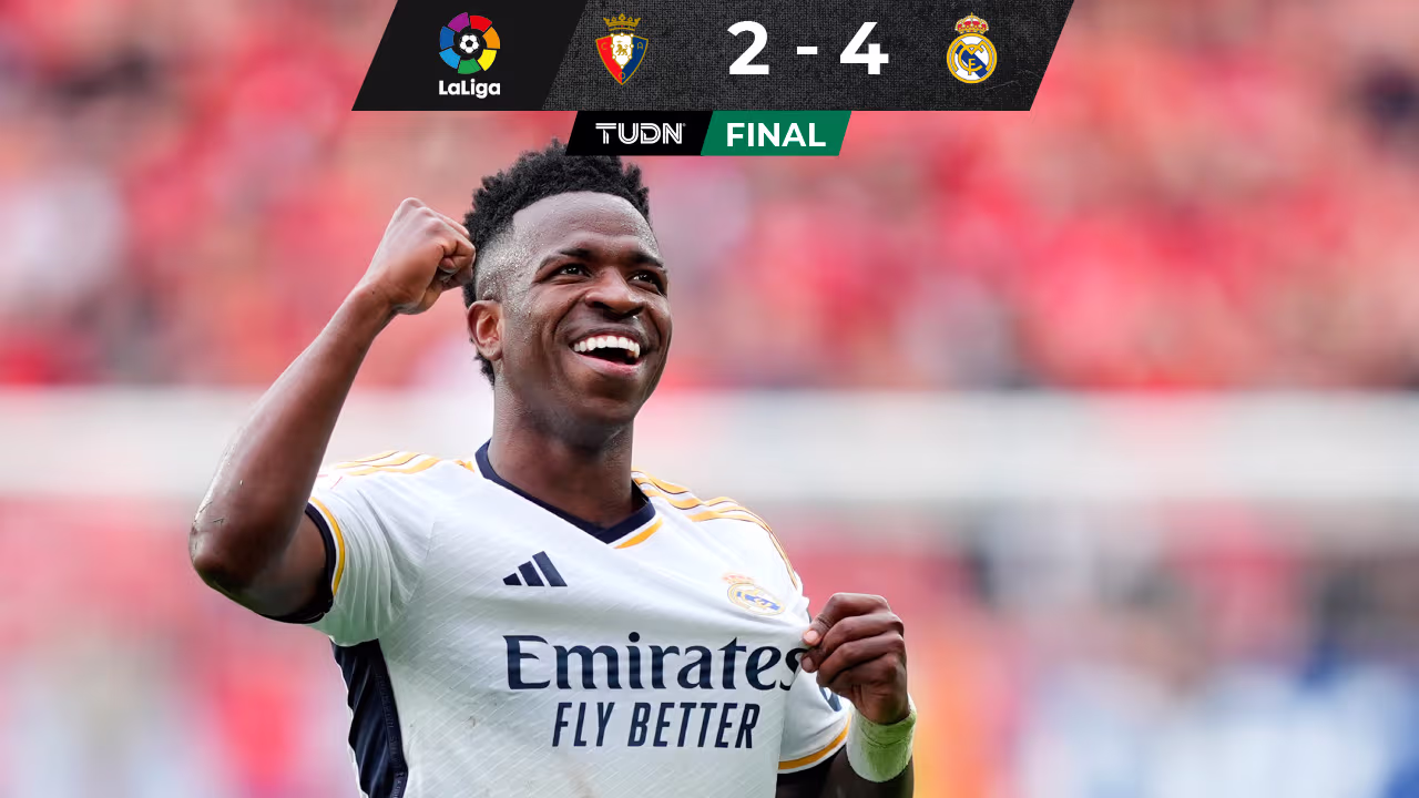 Real Madrid golea al Osasuna con doblete de Vinícius y triple ...