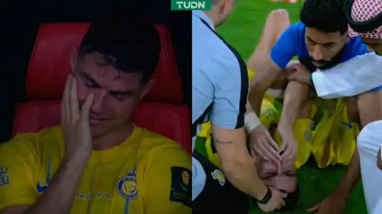 Cristiano Ronaldo pleure inconsolablement après avoir perdu la finale contre Al-Nassr |  Ligue arabe TUDN