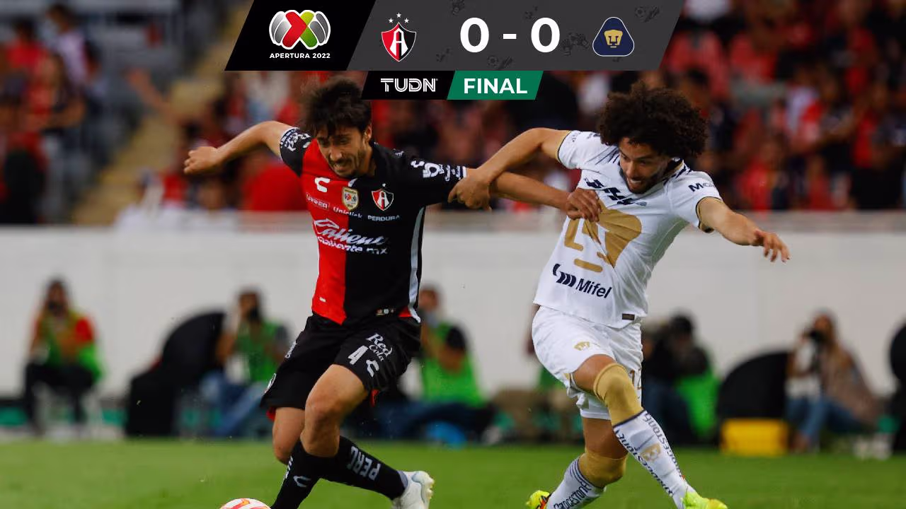 Atlas y Pumas empatan sin goles en el Estadio Jalisco y ya ven la ...