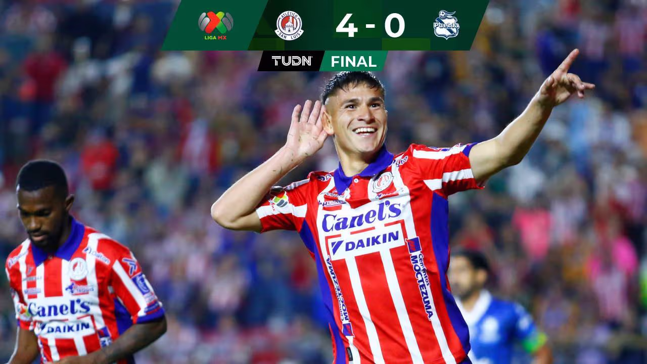 Atlético de San Luis golea al Puebla y se reconcilia con el triunfo ...