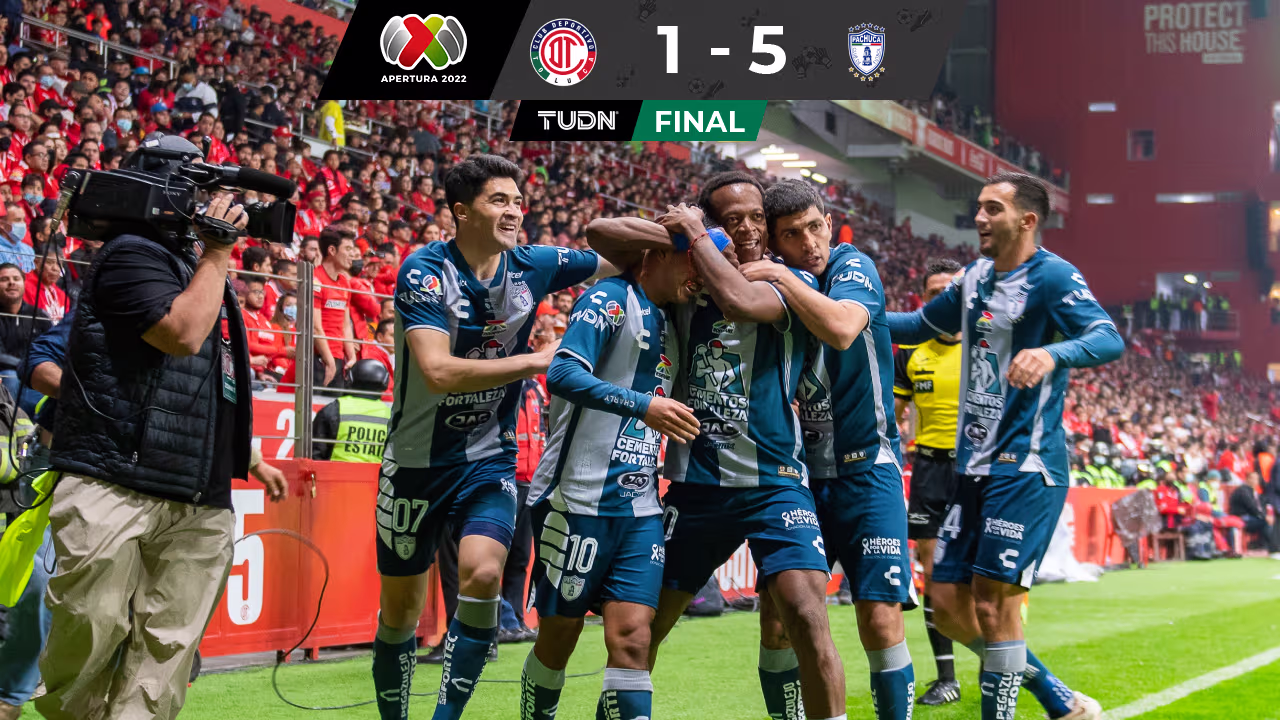Pachuca golea 1-5 a Toluca en la Final de ida del Apertura 2022 | TUDN ...