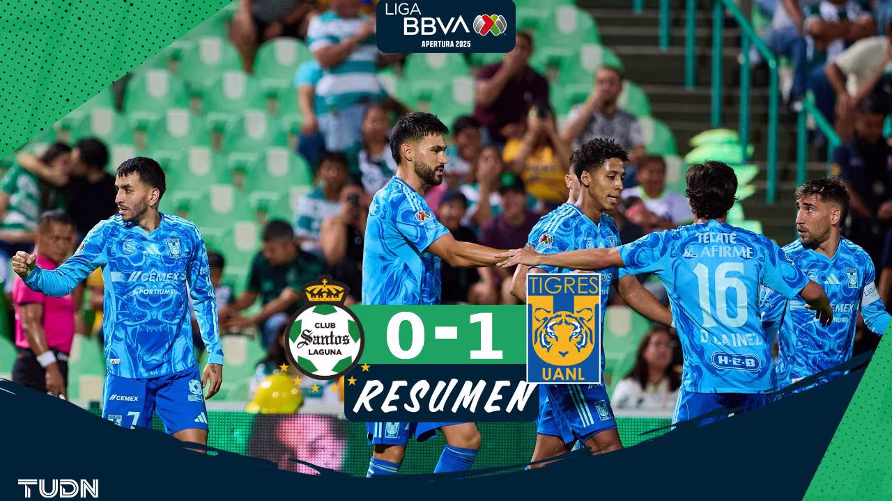 Santos vs. Tigres, resumen y goles del partido de la Jornada 7 de Liga ...