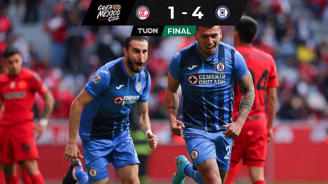 Tremenda goleada de Cruz Azul en la casa de Toluca | TUDN Liga MX | TUDN