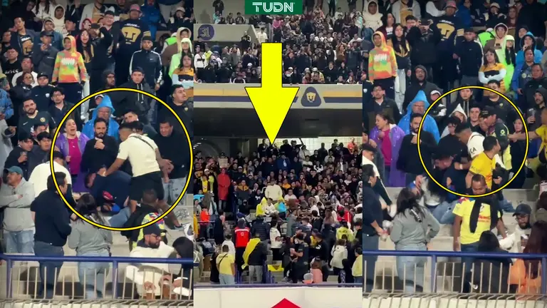 Triste Y Lamentable Broncas En Las Gradas Durante El Pumas Vs América