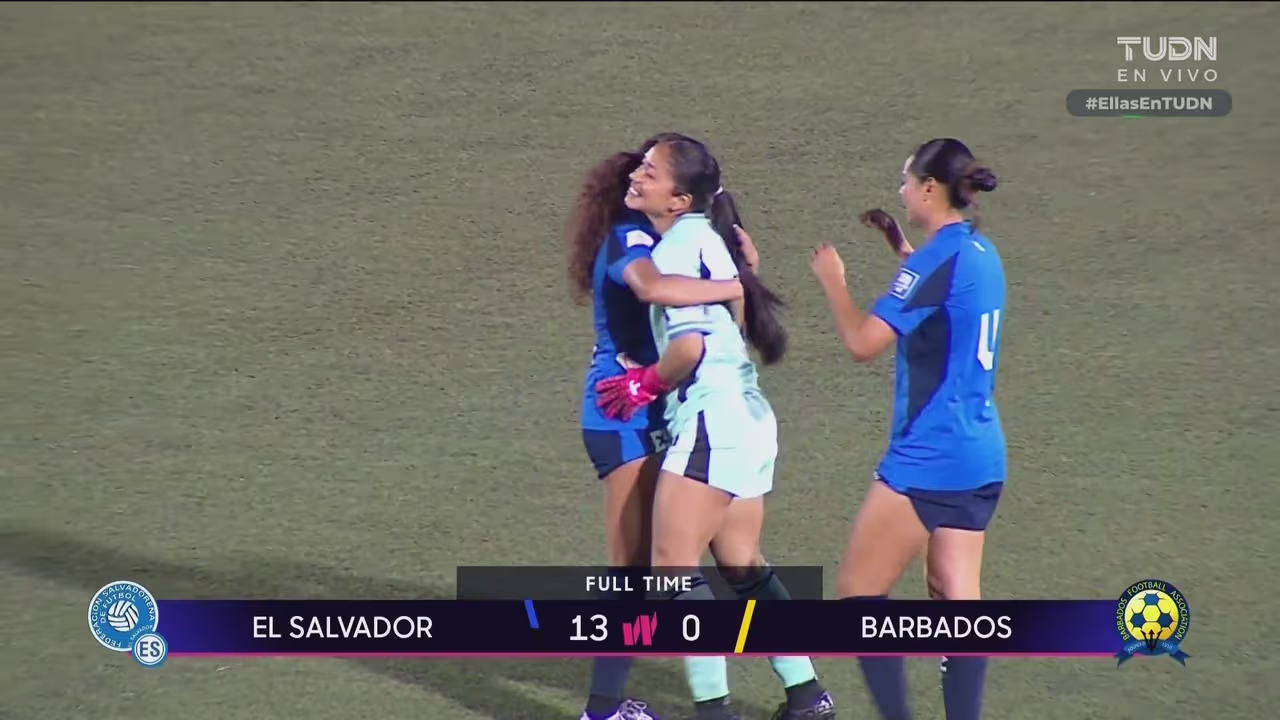 Resumen | El Salvador golea a Barbados en W Concacaf Champions Cup ...