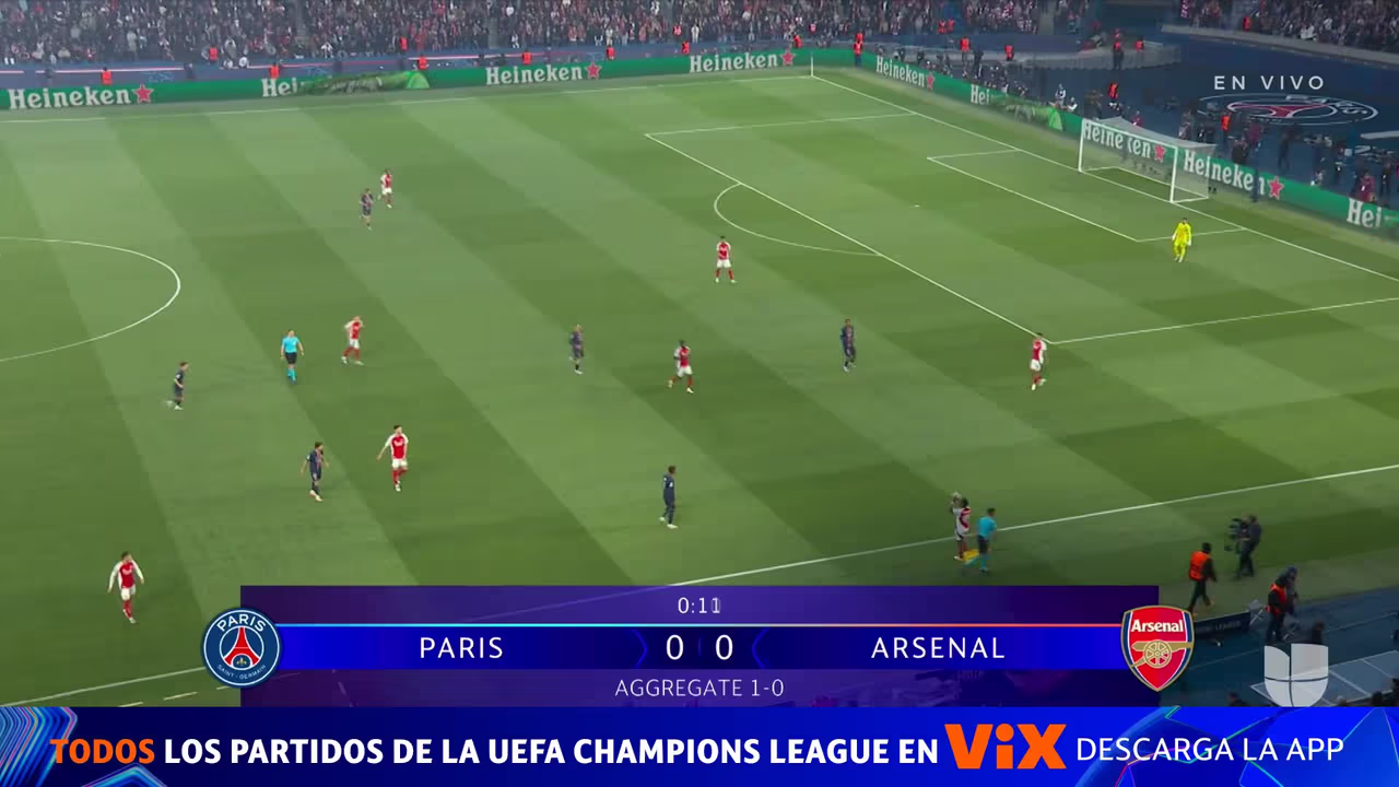 ¡Inicia la transmisión en vivo del PSG vs Arsenal de Champions Leaguel ...