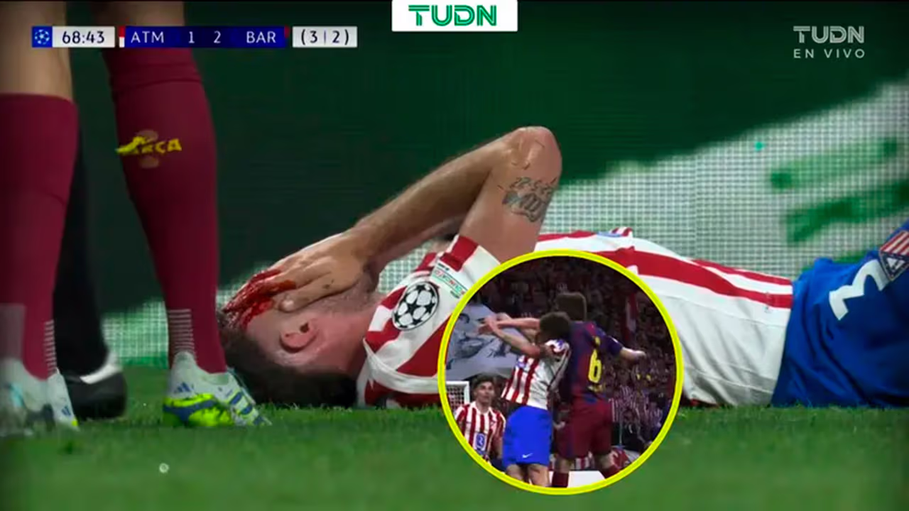 Polémica y sangre: codazo de Gavi a Ruggeri en el Atlético de Madrid vs ...
