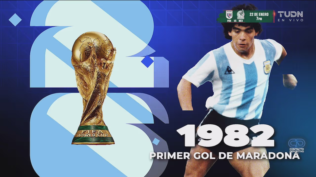 El primer gol de Diego Maradona en la historia de los Mundiales | TUDN ...