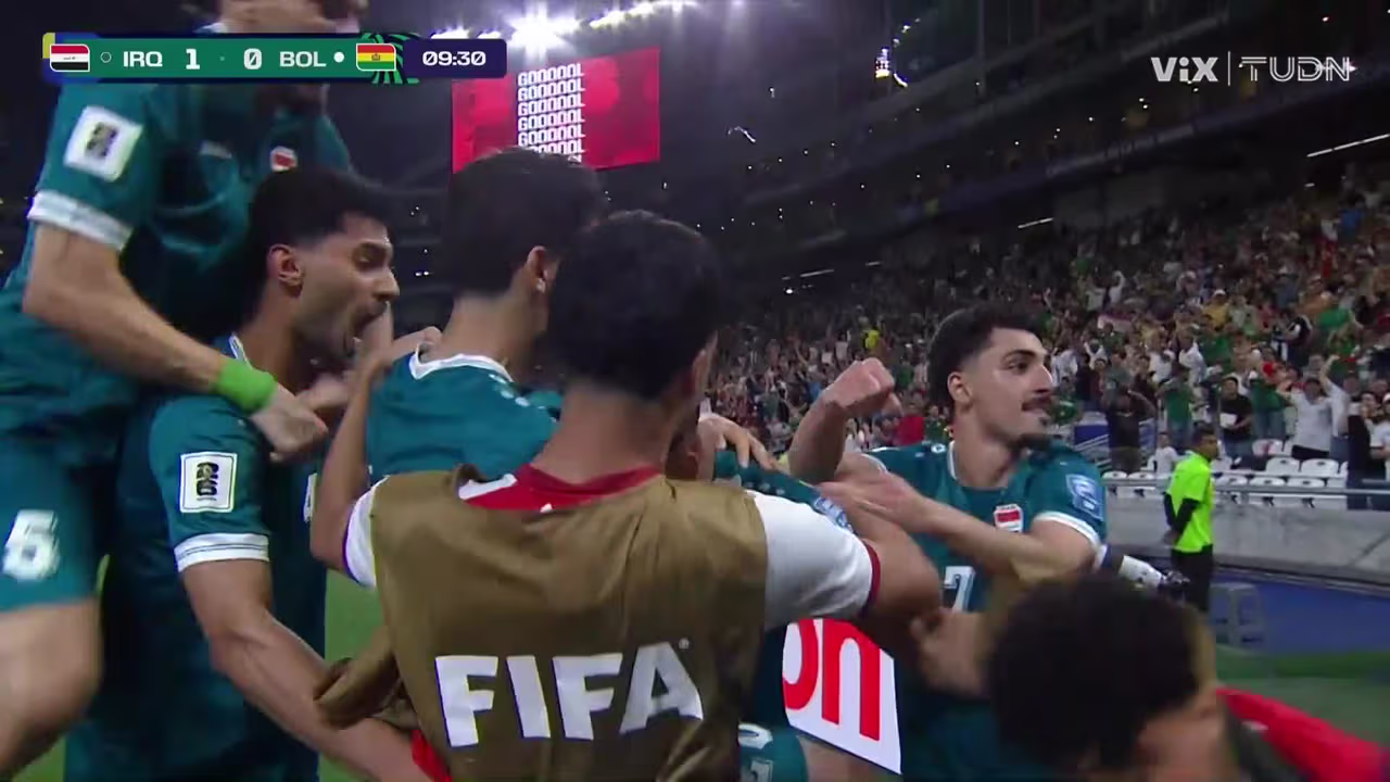 ¡Gol de Irak! Ali Al-Hamadi sorprende en jugada de tiro de esquina con ...