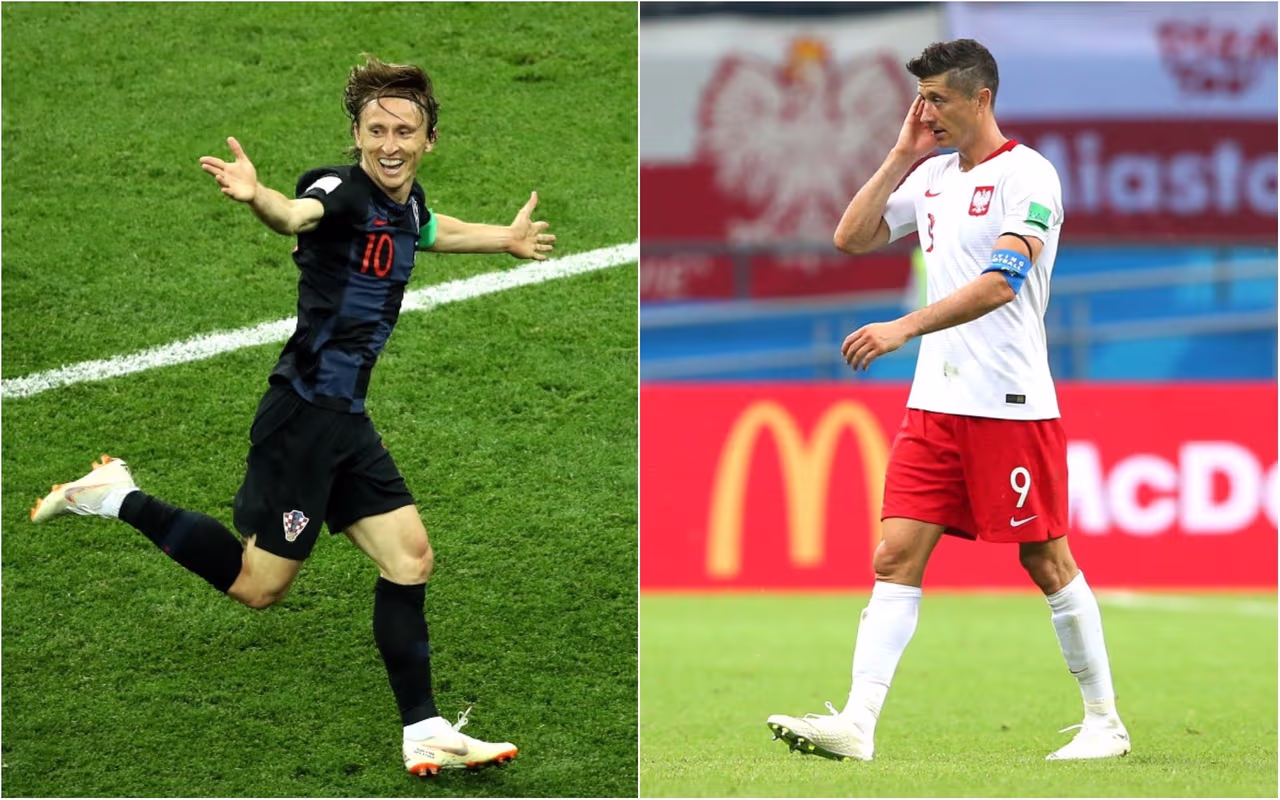 Luka Modric y Robert Lewandowski, de la figura a la decepción en fase ...