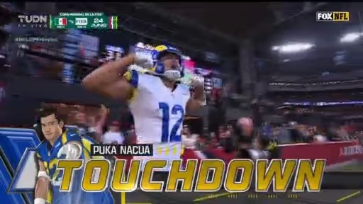 ¡Segundo touchdown de Puka Nacua! Los Rams aplastan a Cardinals | TUDN ...