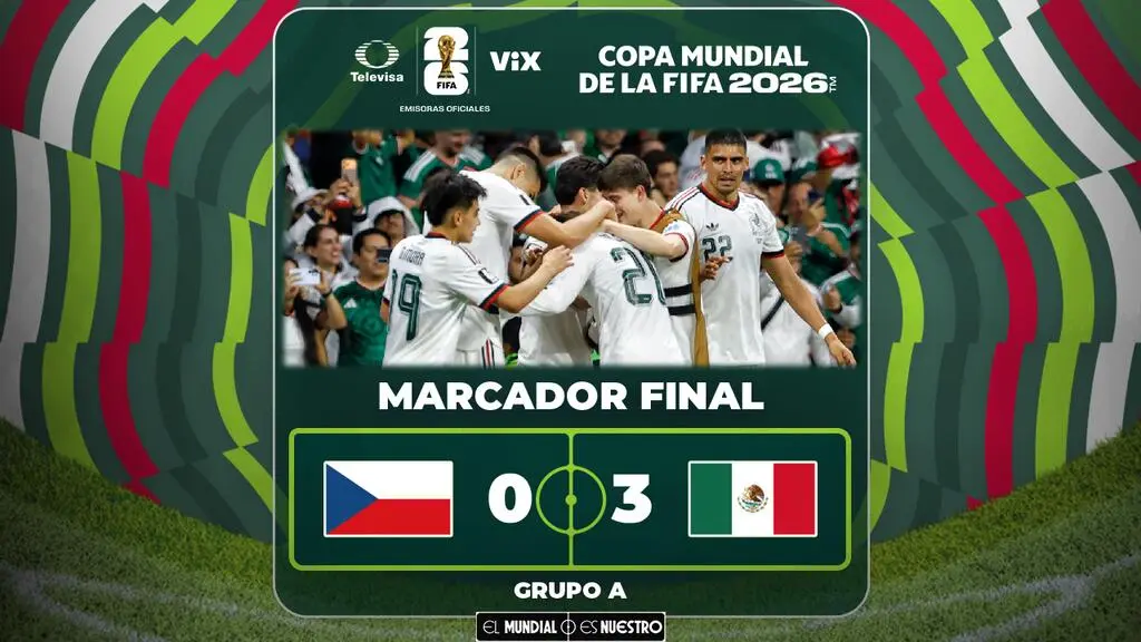 México golea a Chequia y se dirige invicto a 16vos!
